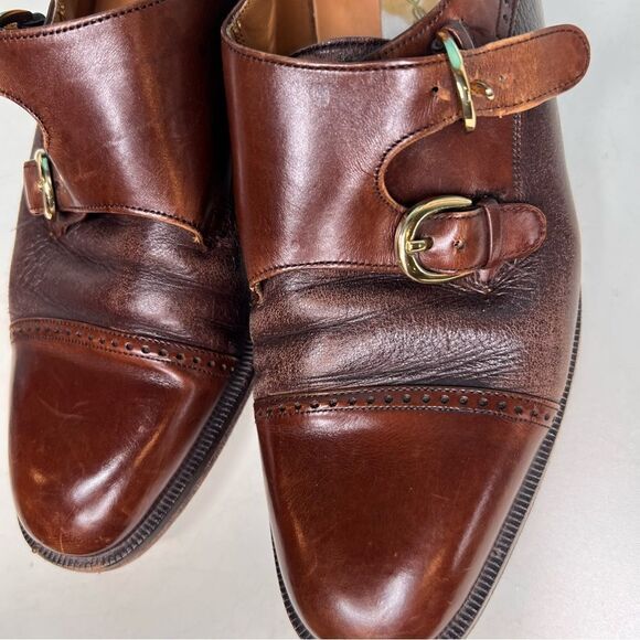 Mezlan portofino leather double buckle loafers - Picture 4 of 7